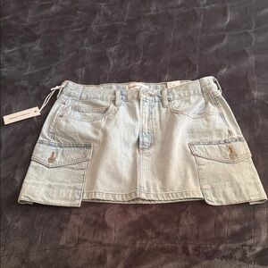 Denim Aritzia Mini Skirt